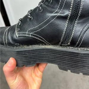 ASOS Black combat lace up‎ boots thumbnail 5