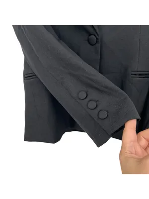 Lulus Black Blazer Jacket Shoulder Pads Single Button Closure Size Small NWT thumbnail 5