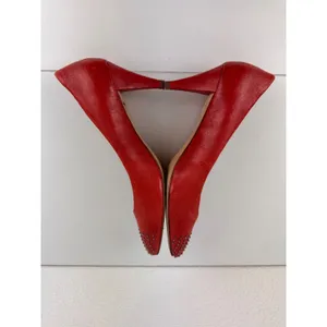 Boutique 9 Red Leather Studded Pointed Toe Stiletto‎ Heels Size 7.5M thumbnail 4