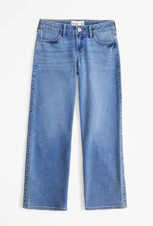Abercrombie Low Rise Light Wash Baggy jeans thumbnail 3