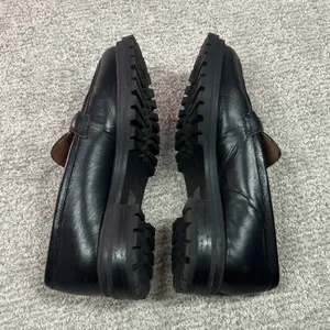 Madewell The Bradley Lugsole Black Leather Loafer Black 9.5 Chunky Preppy Y2K thumbnail 6