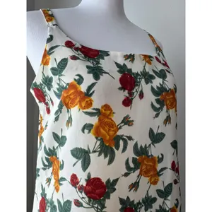 Vintage ‘90s Temper Ivory Rose Print Sleeveless Maxi Dress thumbnail 8