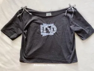 Notre Dame quilted bow top Blue thumbnail 1