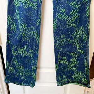 I.AM.GIA Pant Tali Denim Flare Animal Print High-Rise Green Tiger‎ XS EUC thumbnail 6