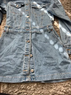 Abercrombie‎ & Fitch Denim Shirt Mini Dress Long Sleeve Utility Western S thumbnail 4