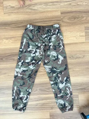 SHEIN Camo Cargo Jogger Pants Utility Buckle Belt thumbnail 5