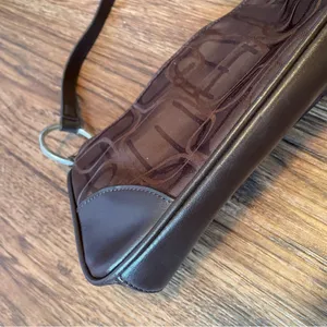 Y2K Express Brown Print Leather Shoulder Bag thumbnail 5