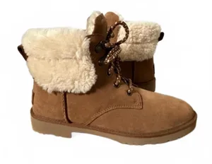 UGG Romely Heritage Lace Up Boot Leather Chestnut Womens 6 US / 37 EU NEW thumbnail 3