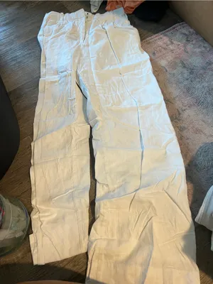 Abercrombie White Wide-Leg Women's Pants thumbnail 8