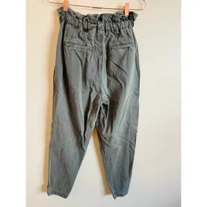 Free People Pants Women XS Olive Green Paperbag‎ Waist Tapered Casual Trousers thumbnail 5