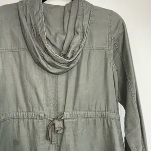 Maurices Anorak Jacket Solid Olive Green Hooded Utility Outdoors thumbnail 7