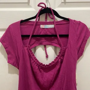 NWT Free People Beach Cranberry Vivi Open Back Stretch Mini Dress thumbnail 5