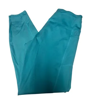 Avia womens Medium 8-10 Teal Athletic Leggings Side Pocket Stretch Yoga Pantss thumbnail 1