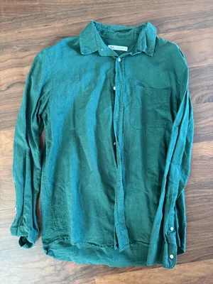 Men’s green Zara button down  thumbnail 1