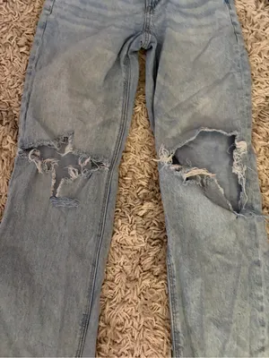 American Eagle Strigid Jeans Women's Size 00 blue distressed thumbnail 3