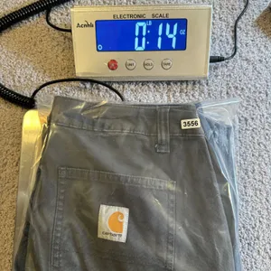 Carhartt Womens Carpenter Work Pants 14 28x28 Gray Canvas Stretch Utility Cotton thumbnail 6