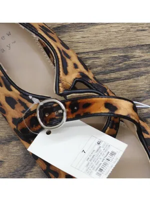 A New Day Tasmin Velvet Crisscross Strap Flats 94568227 Leopard Brown 7M thumbnail 9