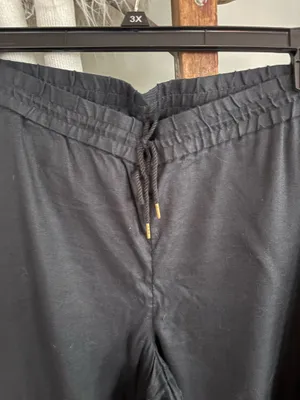 Loft size XL black tie waist casual pants thumbnail 2