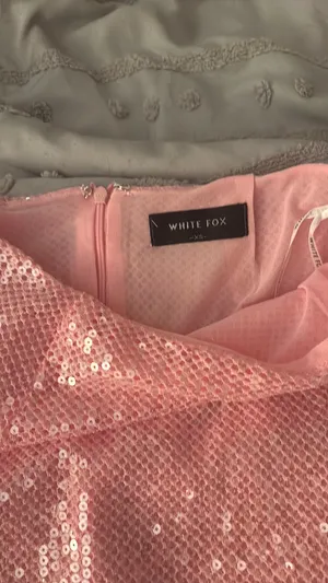White Fox Boutique Sequin Mini Skirt Pink thumbnail 2