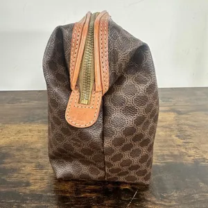 Celine Brown Macadam Toiletry Bag Made In Italy Travel Cosmetic Case Unisex thumbnail 9