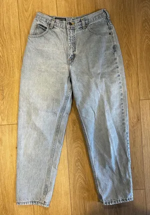 Lands End Vintage High Waisted Mom Jeans Light Wash Made in USA Cotton Size 10 thumbnail 1