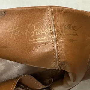 Franco Sarto Kessa Brown‎ Leather Side Zip Block Heel Ankle Boots Women 7.5 thumbnail 11
