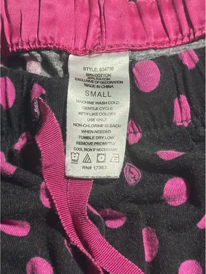 DKNY Women's Black and Pink Polka Dot Pajama Set Size Small thumbnail 8