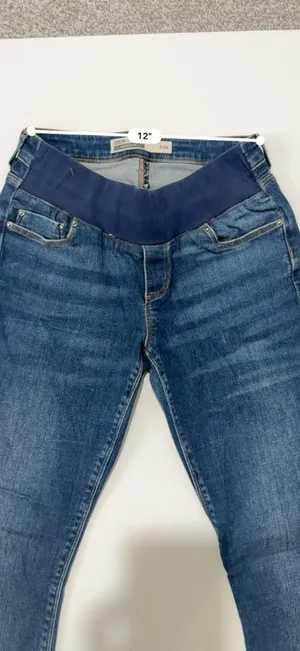 ASOS Maternity Dark Wash Stretchy Denim Raw Hem Skinny Jeans US 4 thumbnail 5