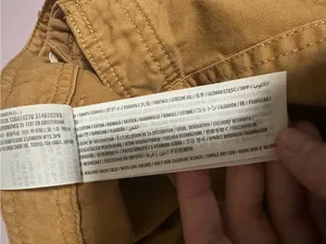 Abercrombie and Fitch baggy cargo utility pants tan brown size 27 or 4 Y2K style thumbnail 6