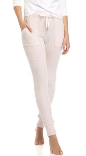 Rue 21 Pink Waffle Knit Joggers thumbnail 1