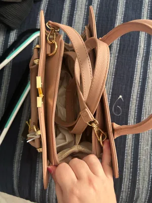 Grossi Nude Embossed Satchel Handbag thumbnail 4