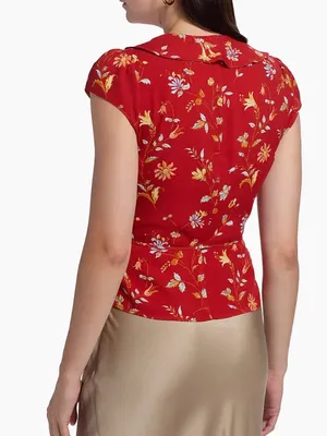 NWT $168 Reformation Clemence Print Wrap Top 8, BORSA thumbnail 8