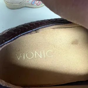 Vionic Midi Snake Mahogany Brown Leather Slip On Platform Sneakers Mens 7.5 thumbnail 7