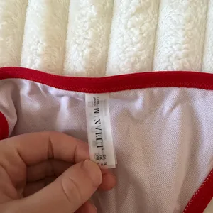 NWT Zaful Bright Red Ribbed Bikini Bottoms thumbnail 4