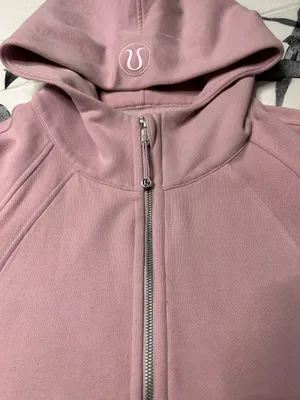 Lululemon scuba half zip peony, colored, pink oversized hoodie thumbnail 3