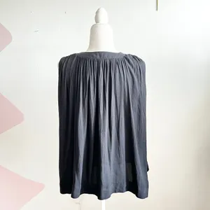Free People Blue Sheer Flowy Top Boho Fairycore Romantic‎ Soft Girl Medium thumbnail 2