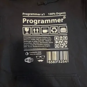 Programmer Hoodie Sweatshirt Port & Company S thumbnail 2
