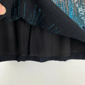 Free People Metallic Blue Ombre Sequin Mini Skirt Medium NWOT thumbnail 6