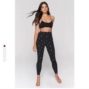 SPIRITUAL GANGSTER Black Leggings with Gold Stars Size Small thumbnail 6