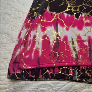 Paradise Contour Y2K Halter Dress. Pink and Gold. Size: Medium. thumbnail 3