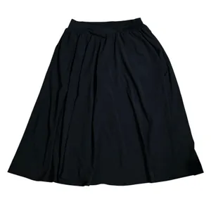 Halara Size L Midi Skirt A Line Black Pockets Crossover Waist Built in Briefs thumbnail 1