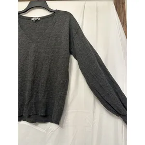 ASOS Womens Sweater Size 4 Small Charcoal‎ Gray Knit V-Neck Lightweight thumbnail 3