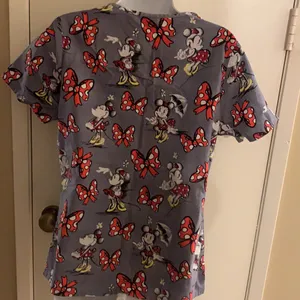 -Disney mini mouse design scrubs size XS grey top thumbnail 6
