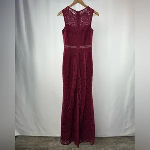 Lulus Music of‎ the Heart Lace Maxi Dress in Burgundy Size Small thumbnail 8