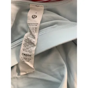 Lululemon Align Ribbed High-Neck Tank Top‎ Light Blue Cropped Size 4 thumbnail 3