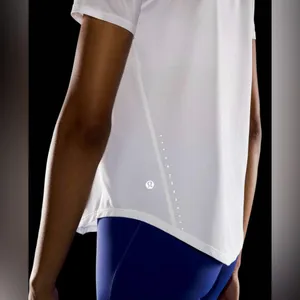 Lululemon High Neck Running and Training T-Shirt White thumbnail 4