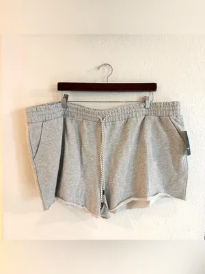 NWT PARKE for Target Women’s Lounge Sweat Shorts Gray Grey Plus Size 2X thumbnail 2