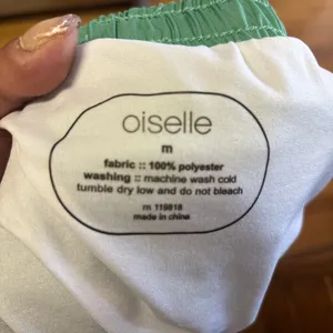 Oiselle Teal Silver Running Outdoor Hiking Trail Lined Elastic Waist Shorts M thumbnail 4