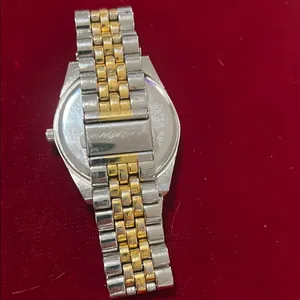 Gold and Silver ONYK Large Watch with Crystal Numbers thumbnail 4