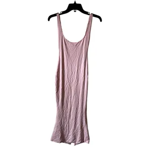 Oh Polly Navi Modal Lace-Trim Midaxi Dress in Soft Pink Size 2 New thumbnail 4